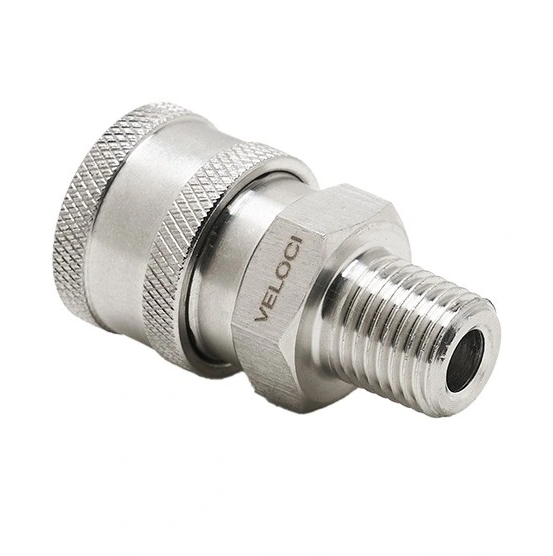 Veloci Stainless Steel Coupler 1/4" MPT