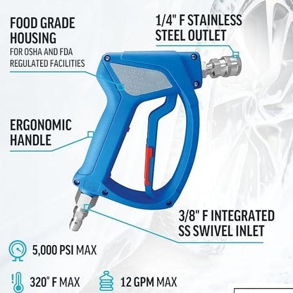 Hydro Pressure Washing Gun with Swivel and Quick Connect